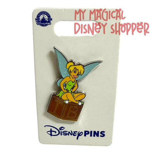 Tinker Bell Sitting on Block Disney Pin