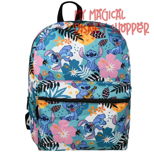 Tropical Stitch 16" All Over Print Backpack