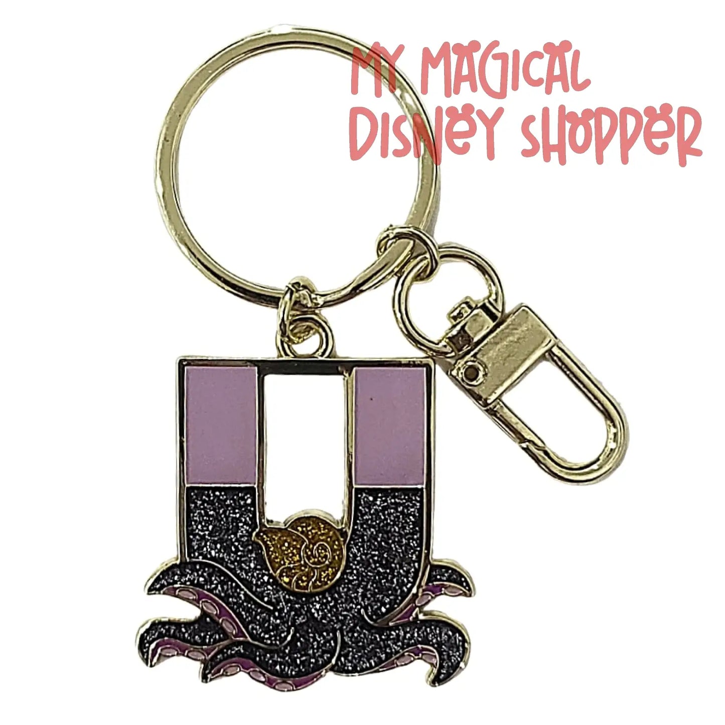 U Is For Ursula Disney Keychain - Character Alphabet