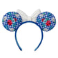Cottage Floral Gingham With White Eyelet Bow Disney Minnie Ear Headband