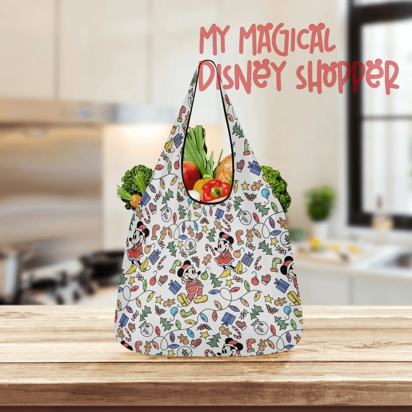 Very Merry Christmas Mouse 3 Pack of Grocery Bags