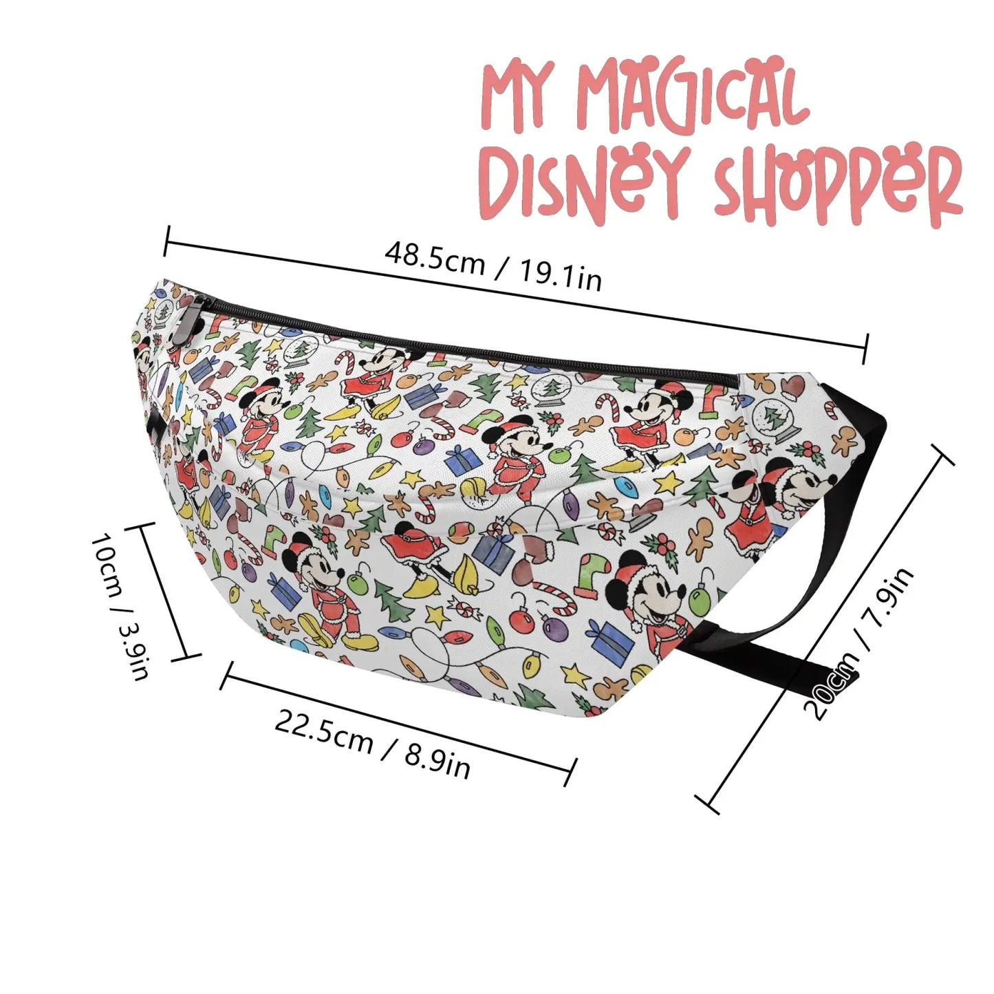 Very Merry Christmas Mouse Large Sling Bag