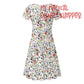 Very Merry Christmas Mouse Womens Short Sleeve Ruffle Dress