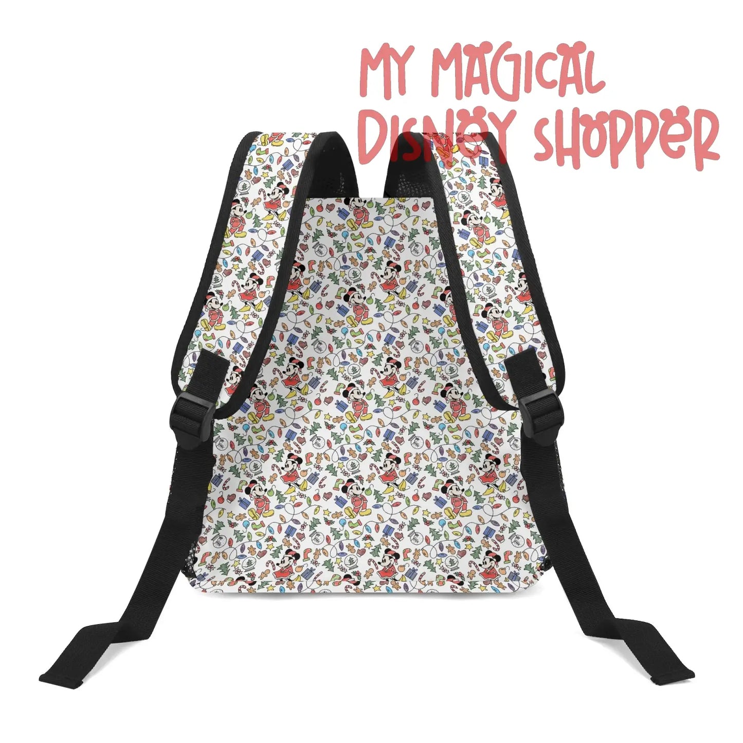 Very Merry Christmas Party Mouse 11 Inch Cute All-Over-Print Mini Backpack