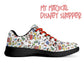Very Merry Christmas Party Mouse Adults Soft EVA & Jersey Fleece Fabric for Flat Tennis Shoes Athletic Shoes