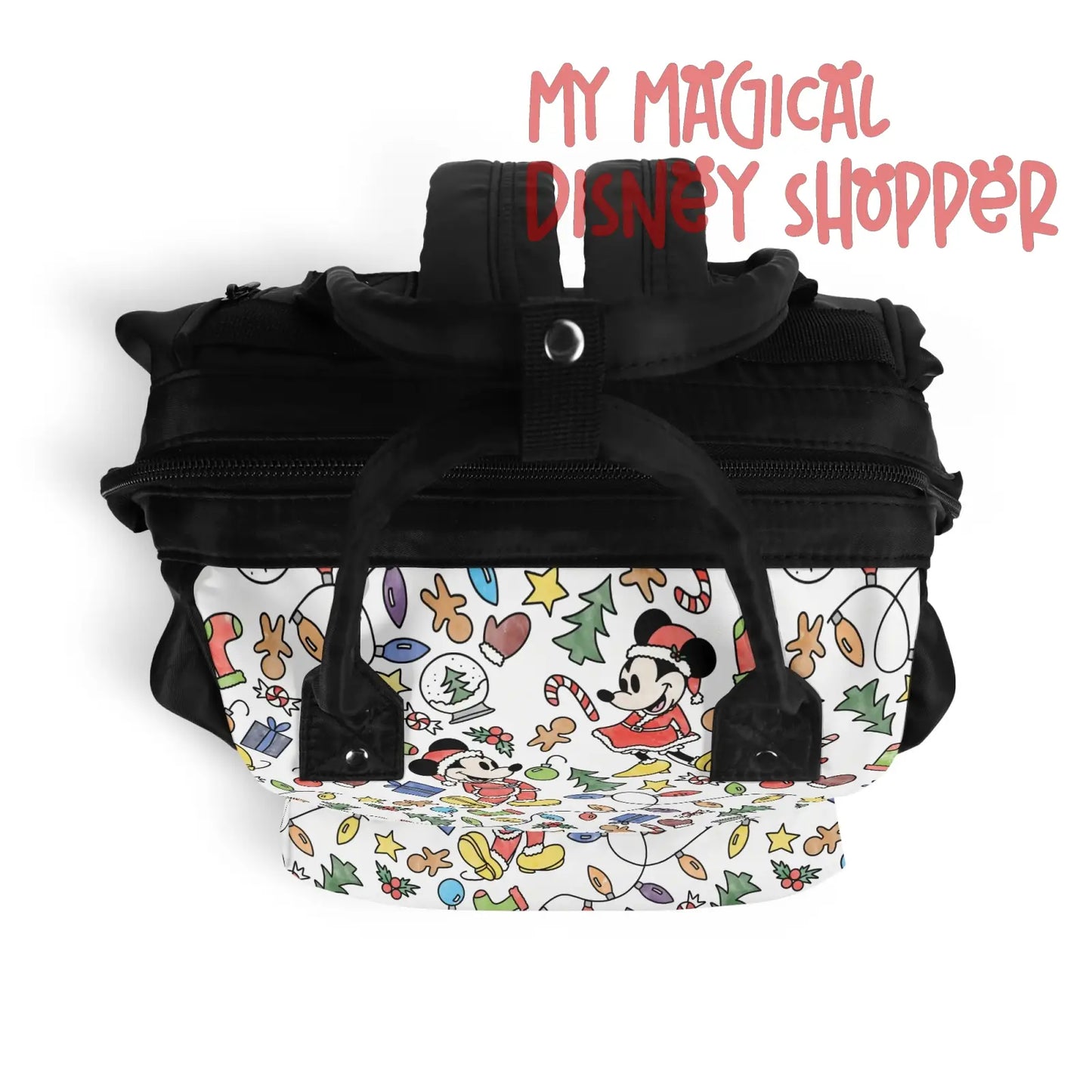 Very Merry Christmas Party Mouse Diaper and Nursing Backpack Bag