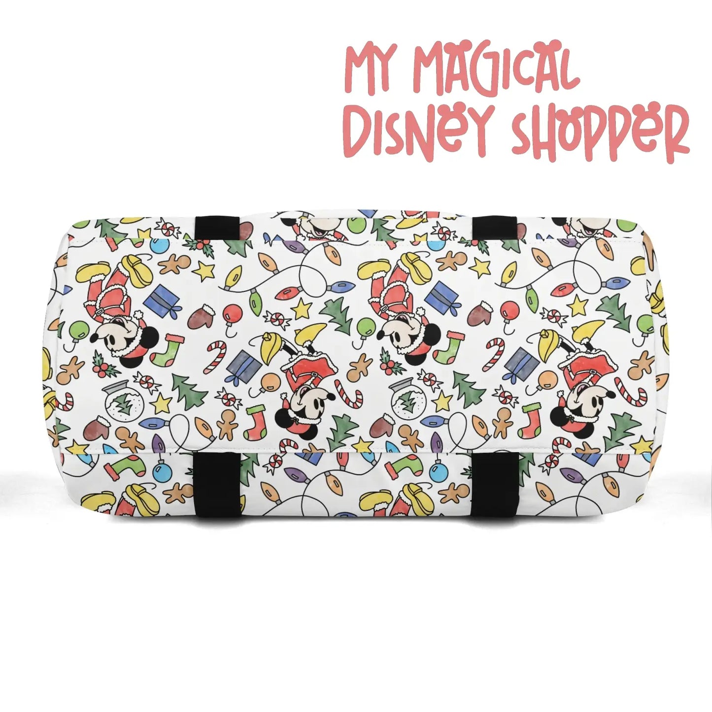 Very Merry Christmas Party Mouse Sports Luggage Bag Gym Duffle Bag