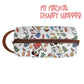 Very Merry Christmas Party Mouse Travel PU Leather Toiletry and Makeup Cometic Organizer Bag