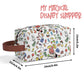 Very Merry Christmas Party Mouse Travel PU Leather Toiletry and Makeup Cometic Organizer Bag