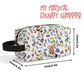 Very Merry Christmas Party Mouse Travel PU Leather Toiletry and Makeup Cometic Organizer Bag