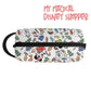 Very Merry Christmas Party Mouse Travel PU Leather Toiletry and Makeup Cometic Organizer Bag