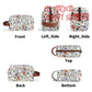 Very Merry Christmas Party Mouse Travel PU Leather Toiletry and Makeup Cometic Organizer Bag