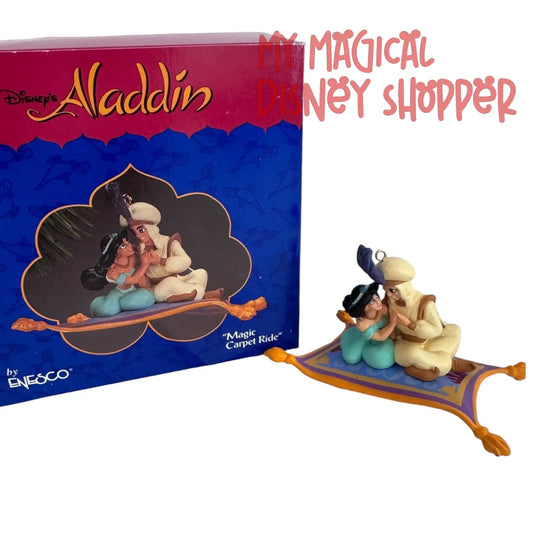 Vintage Enesco Aladdin Magic Carpet Ride Christmas Ornament