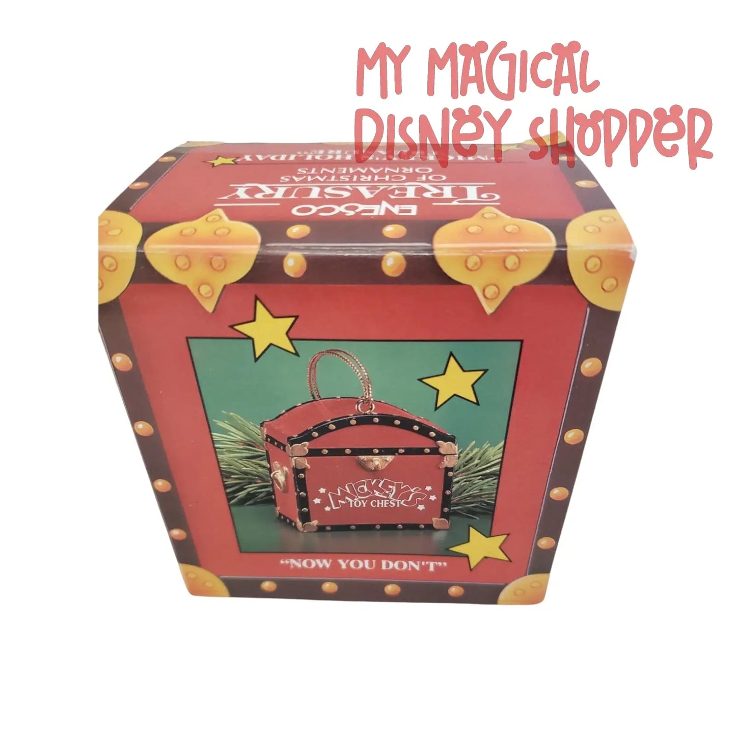Vintage Enesco Mickey's Holiday Treasure Ornament