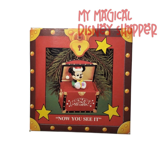 Vintage Enesco Mickey's Holiday Treasure Ornament