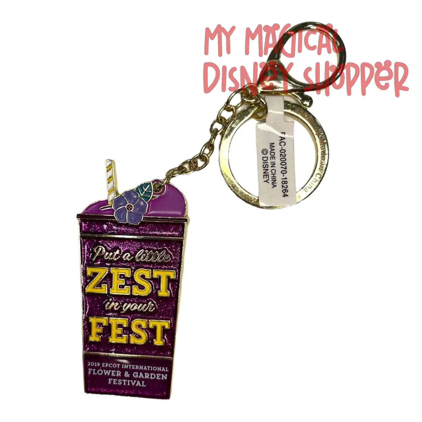 Violet Lemonade Epcot Flower And Garden 2019 Disney Keychain