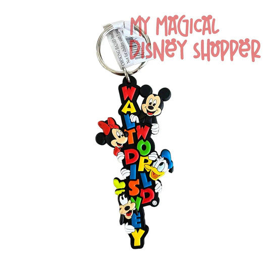 Walt Disney World 3D Mickey & Friends Keychain Key Ring
