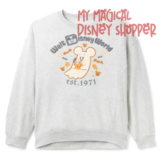 Walt Disney World Mickey Mouse Cutie Ghost Pullover Sweatshirt for Women