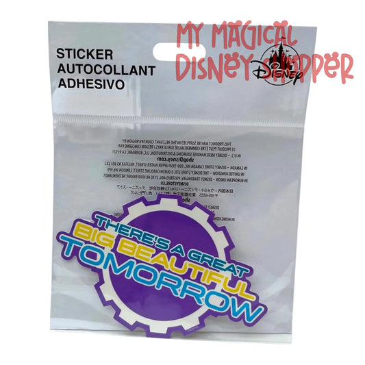 Walt Disney World Tomorrowland "There's a Great Big Beautiful Tomorrow" Decal