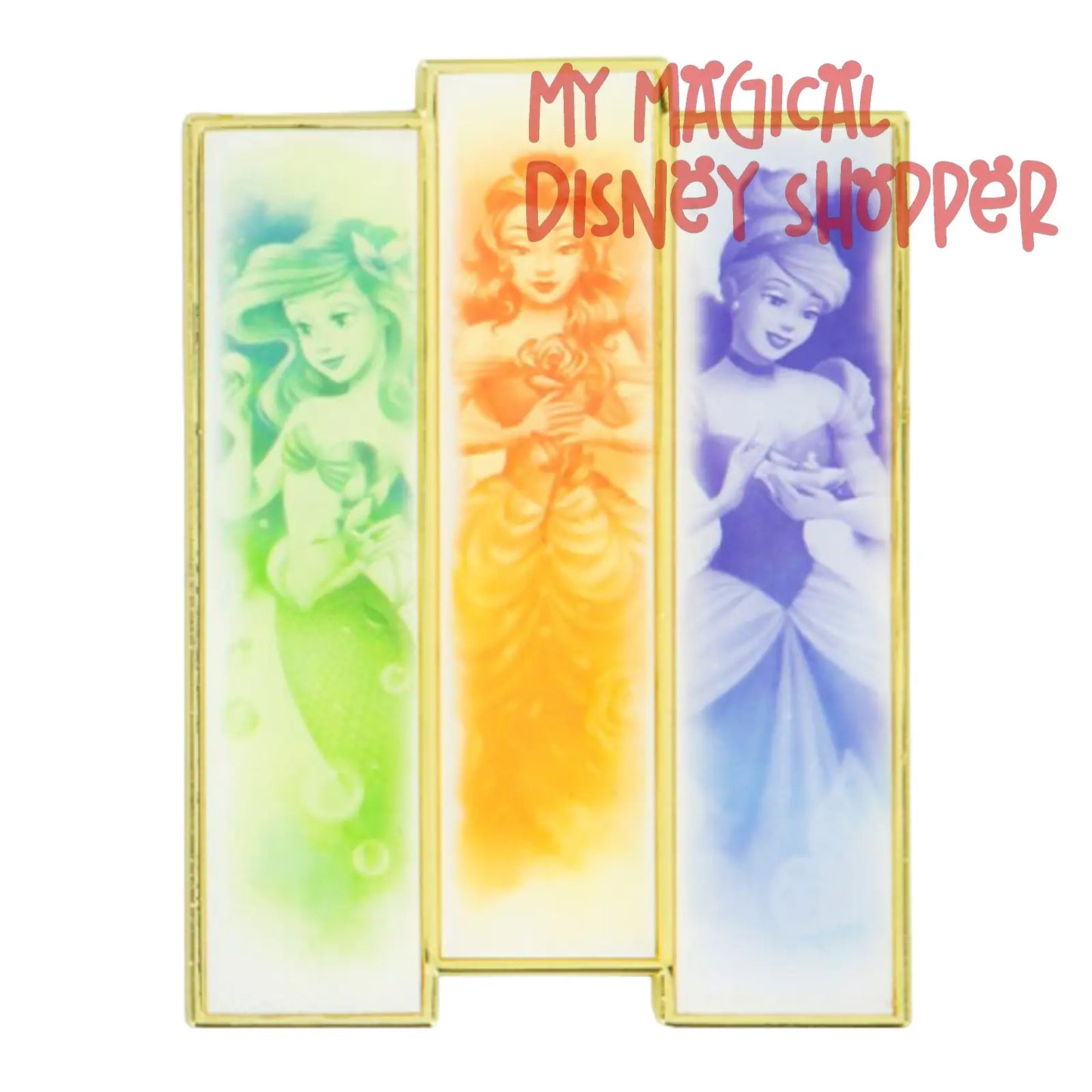 Watercolor Princesses Disney Magnet - Ariel, Belle, Cinderella