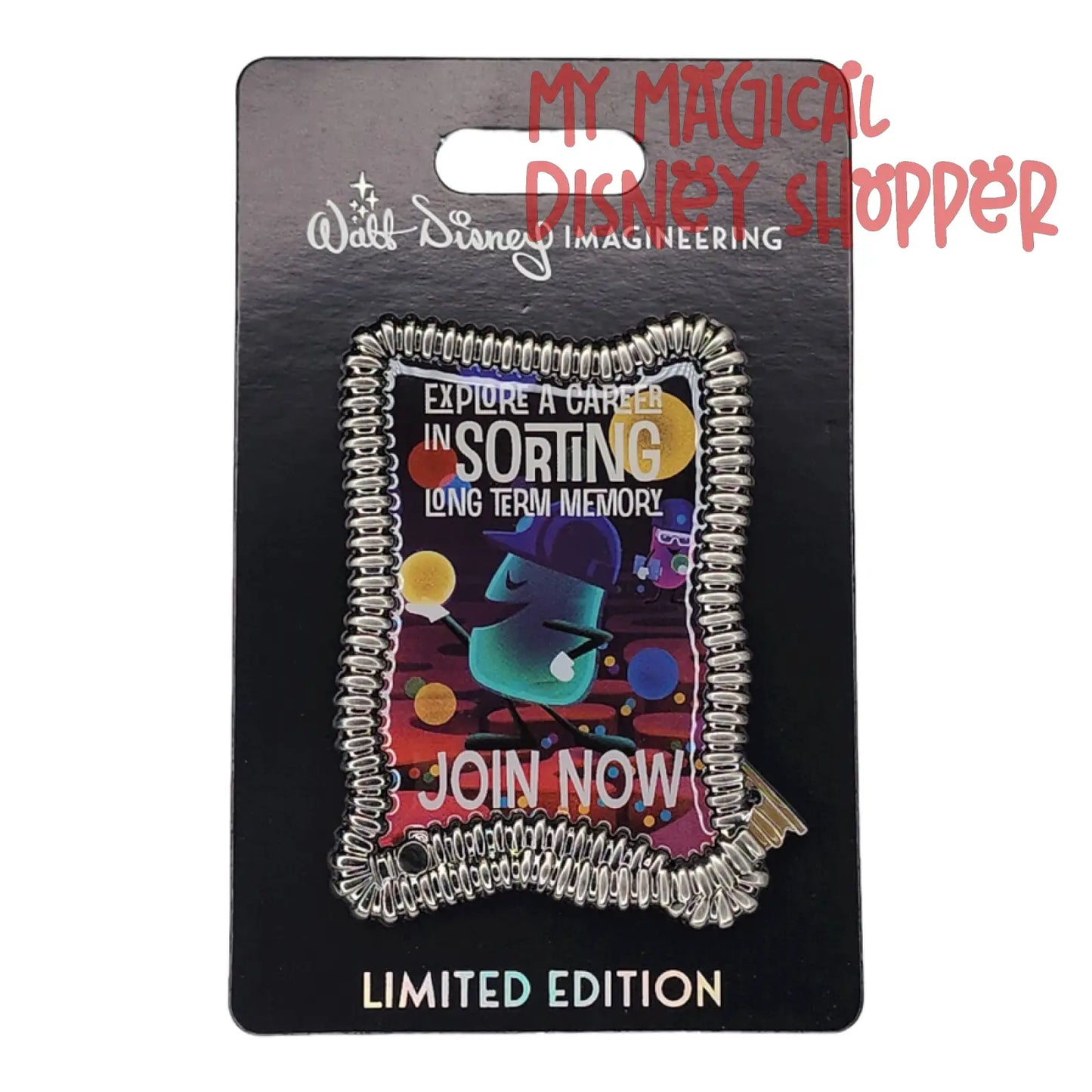WDI Mickey of Glendale  Inside Out Exploring a Career in Sorting Long Term Memory Poster Pin - Limited Edition 250 - D23 Expo 2022