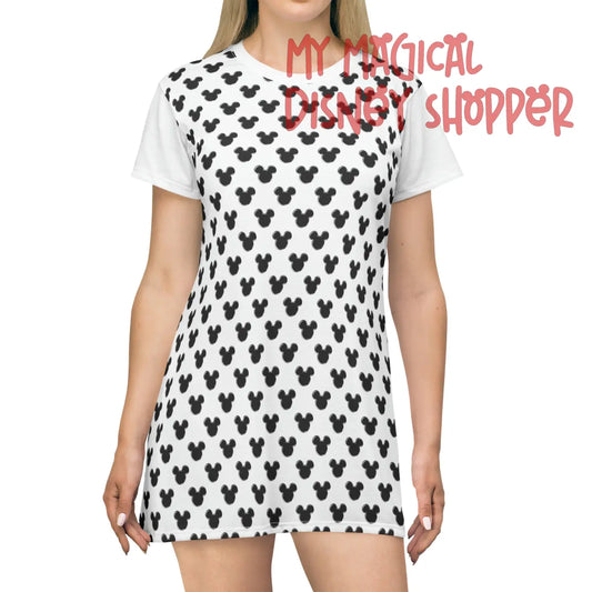 White All About that Mouse T-Shirt Dress