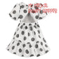 White and Black Mickey Mouse Polka Dot Dress for Kids