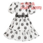 White and Black Mickey Mouse Polka Dot Dress for Kids