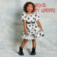 White and Black Mickey Mouse Polka Dot Dress for Kids