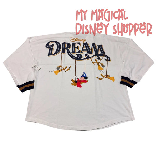 White Cuffed Disney Cruise Line Disney Dream Adult Spirit Jersey - Adult Small