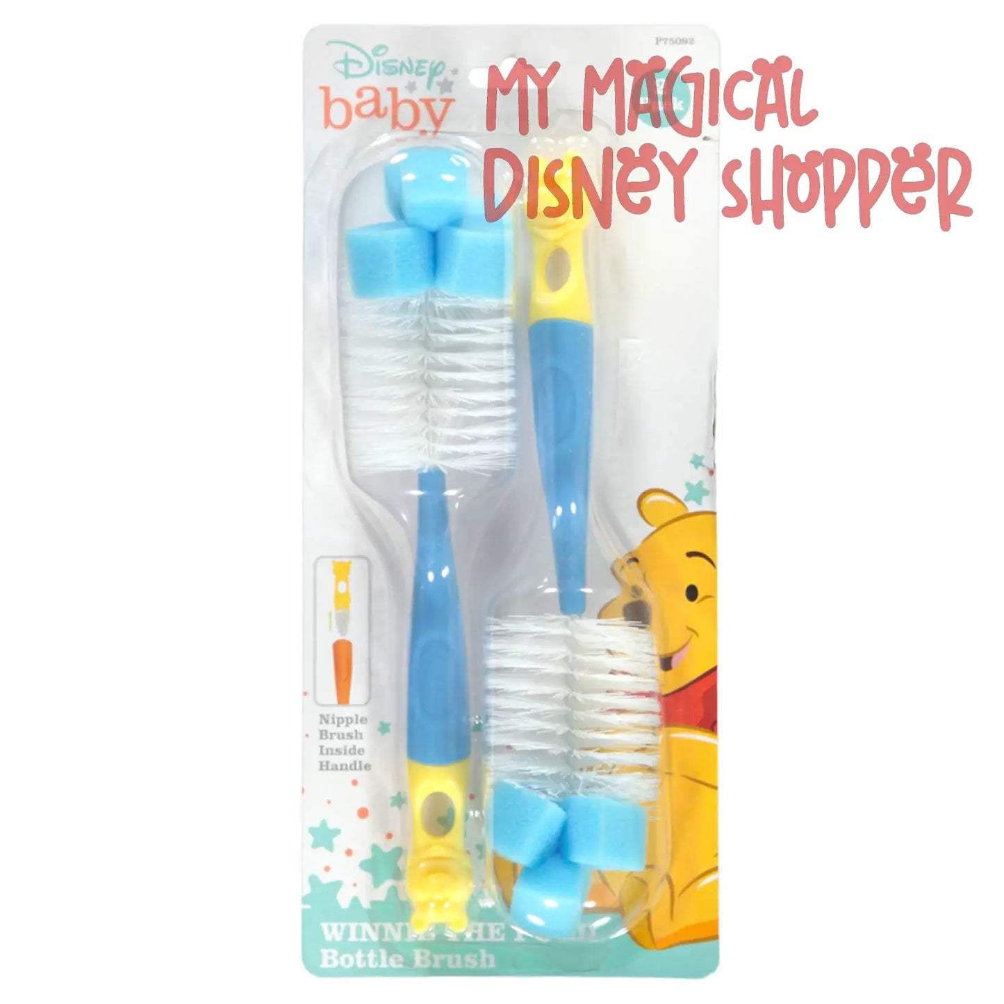 Winnie the Pooh Baby Bottle Brushes - 2 Pack