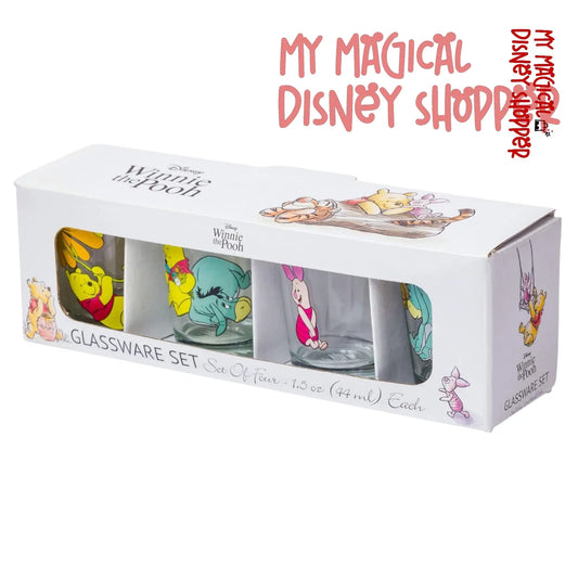 Winnie the Pooh Retro 4 Piece Shot Glass Set