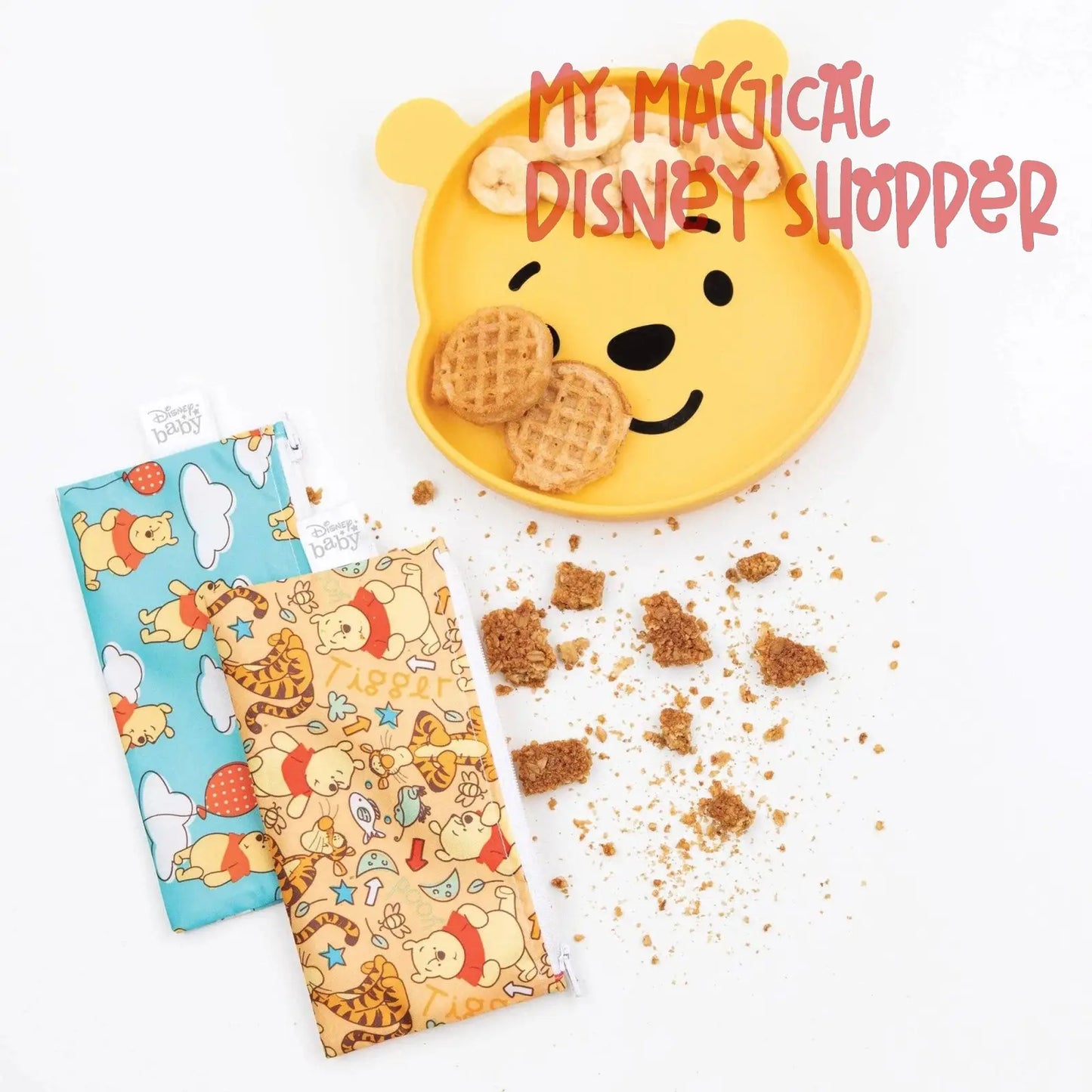 Winnie the Pooh Reusable Snack Bag, Small 2-Pack