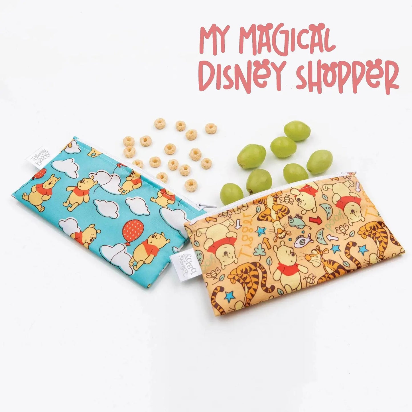 Winnie the Pooh Reusable Snack Bag, Small 2-Pack