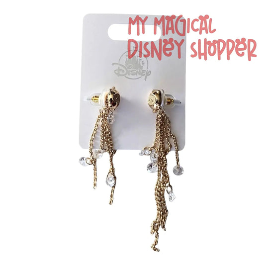 Wish Star Film Gold Tone Dangling Earrings