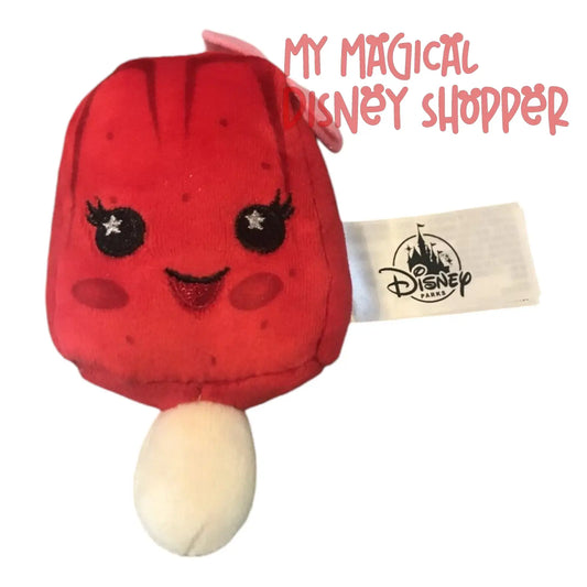 Wishables Snacks Food Series 1 Strawberry Ice Cream Pop Small Plush