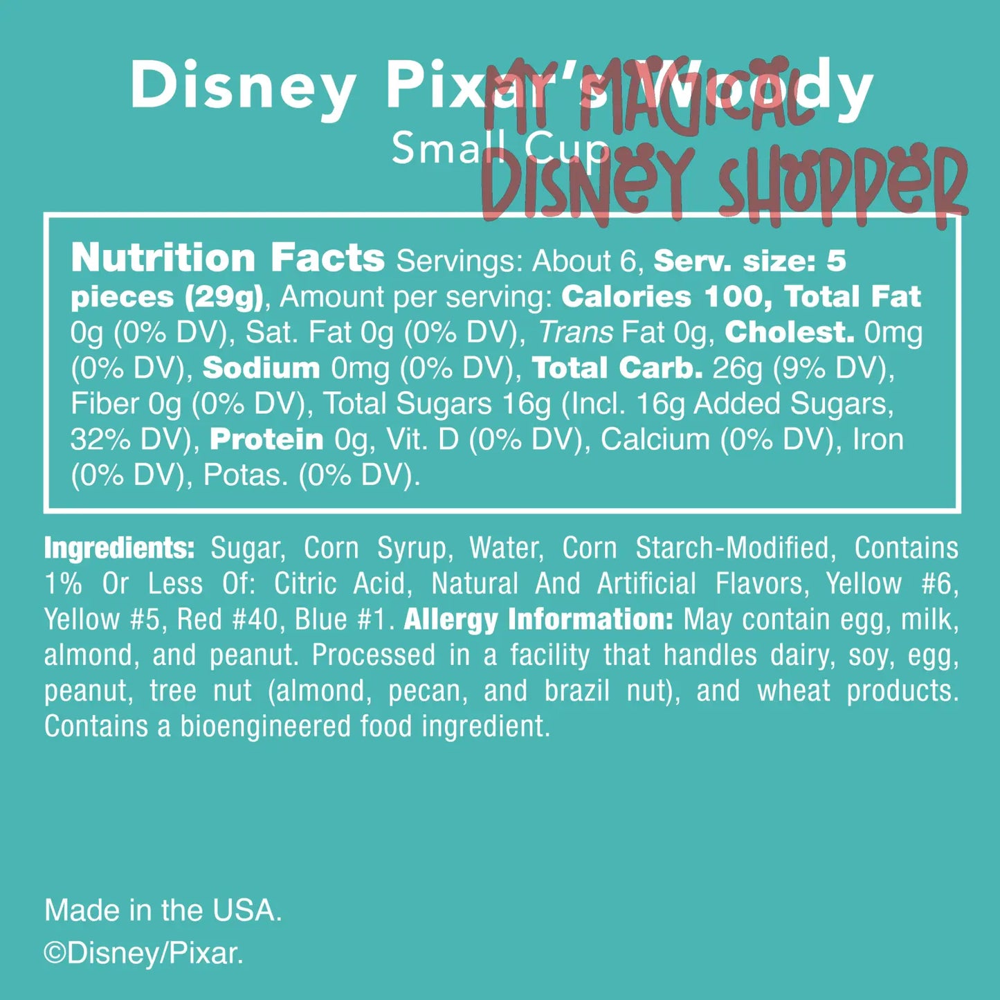 Woody Sour Fruity Sheriff Stars Candy - Toy Story