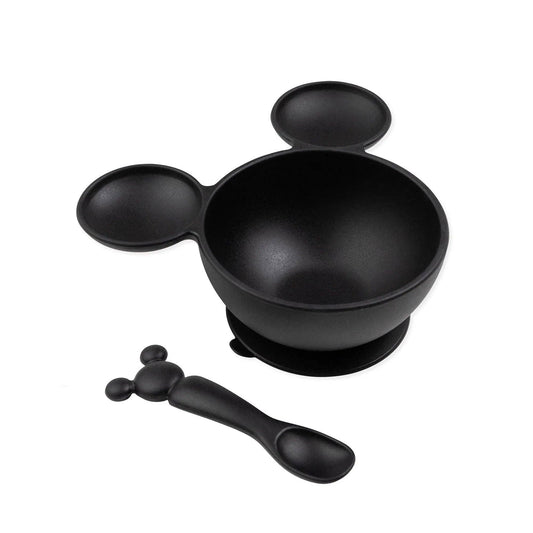 Mickey Mouse Black Silicone First Feeding Set
