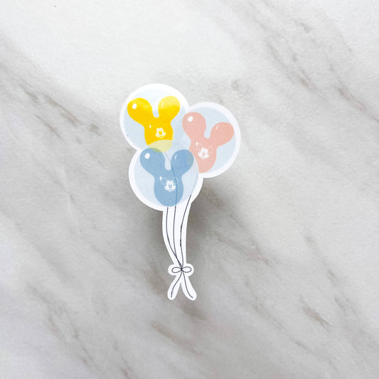 Mouse Head Balloons Sticker