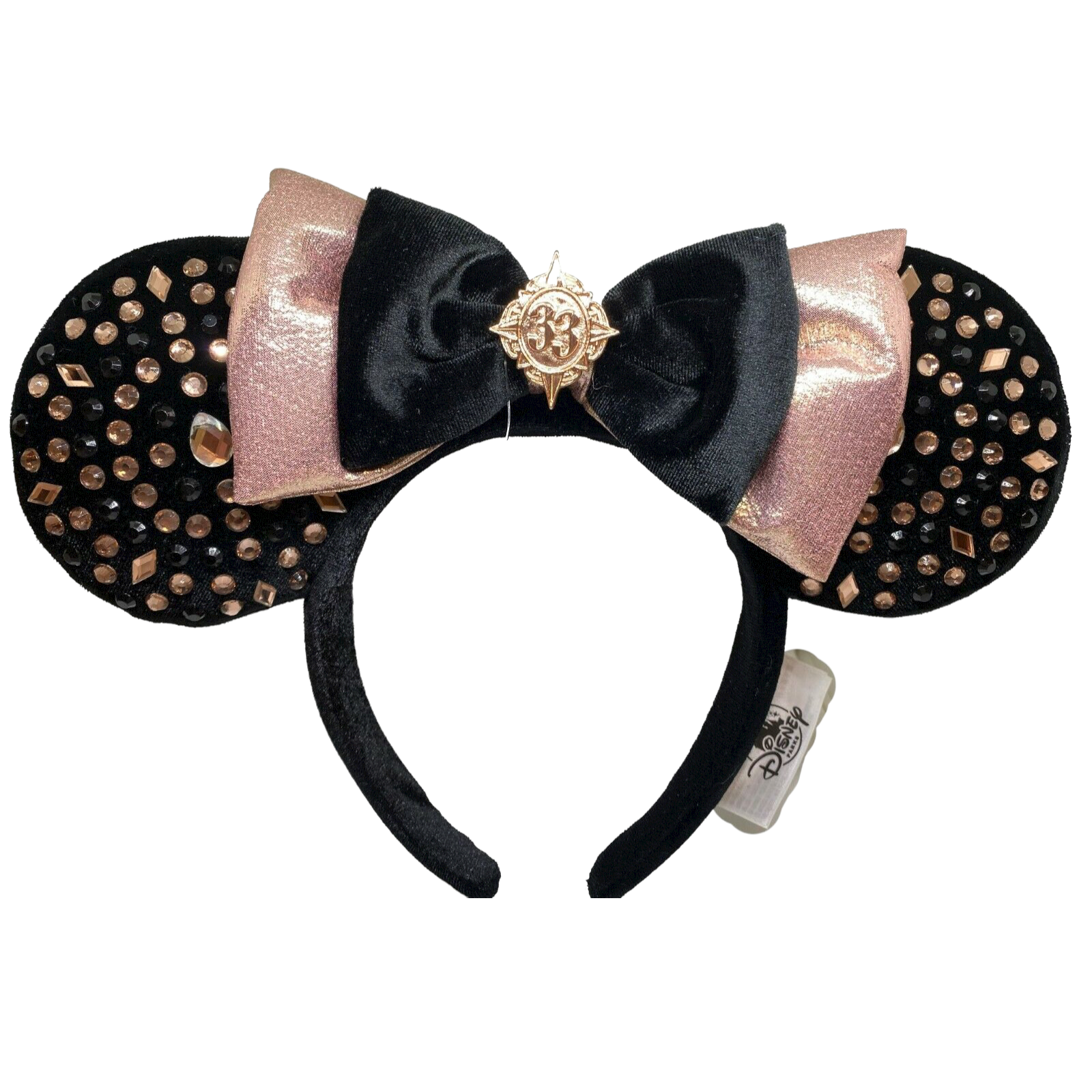 Disney Parks Minnie Mouse Rose Gold Sequined Ear Headband