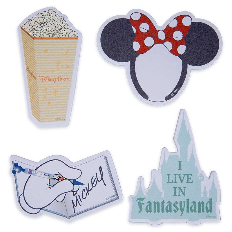 Icons Minnie Ears Autograph Book Popcorn Castle Disney Notepad Set