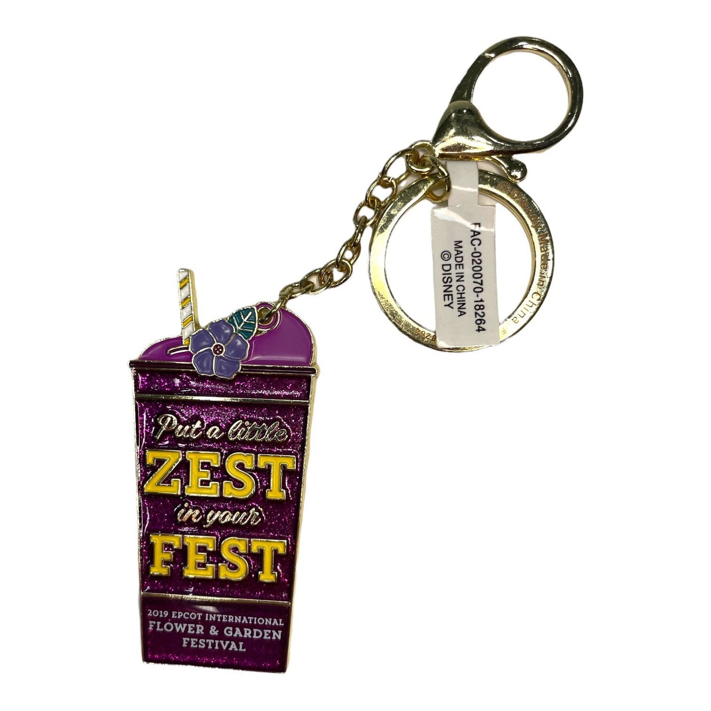 Epcot Flower And Garden 2019 Violet Lemonade Disney Keychain