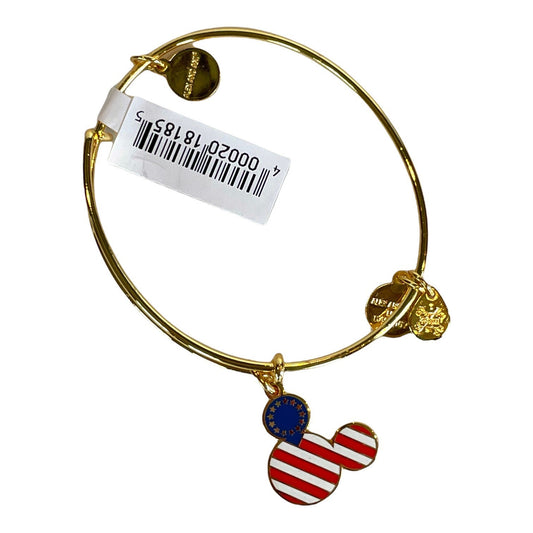 Gold Mickey Flag Bangle by Alex and Ani