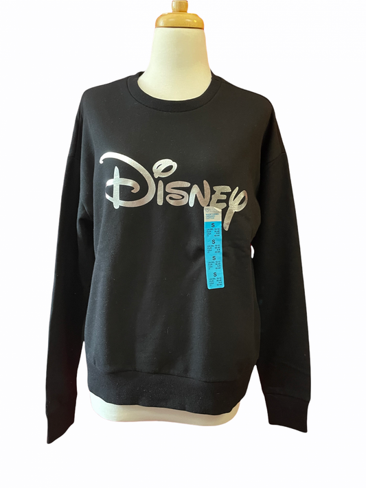 Black Disney Logo Sweatshirt Pullover