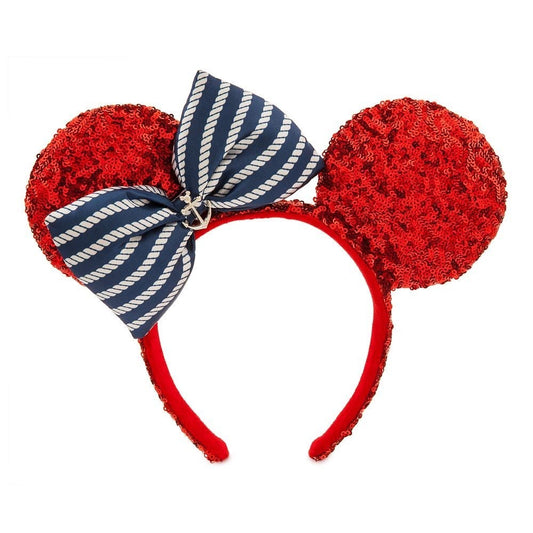 Minnie Mouse Anchor Navy Disney Cruise Line Red Ears Headband