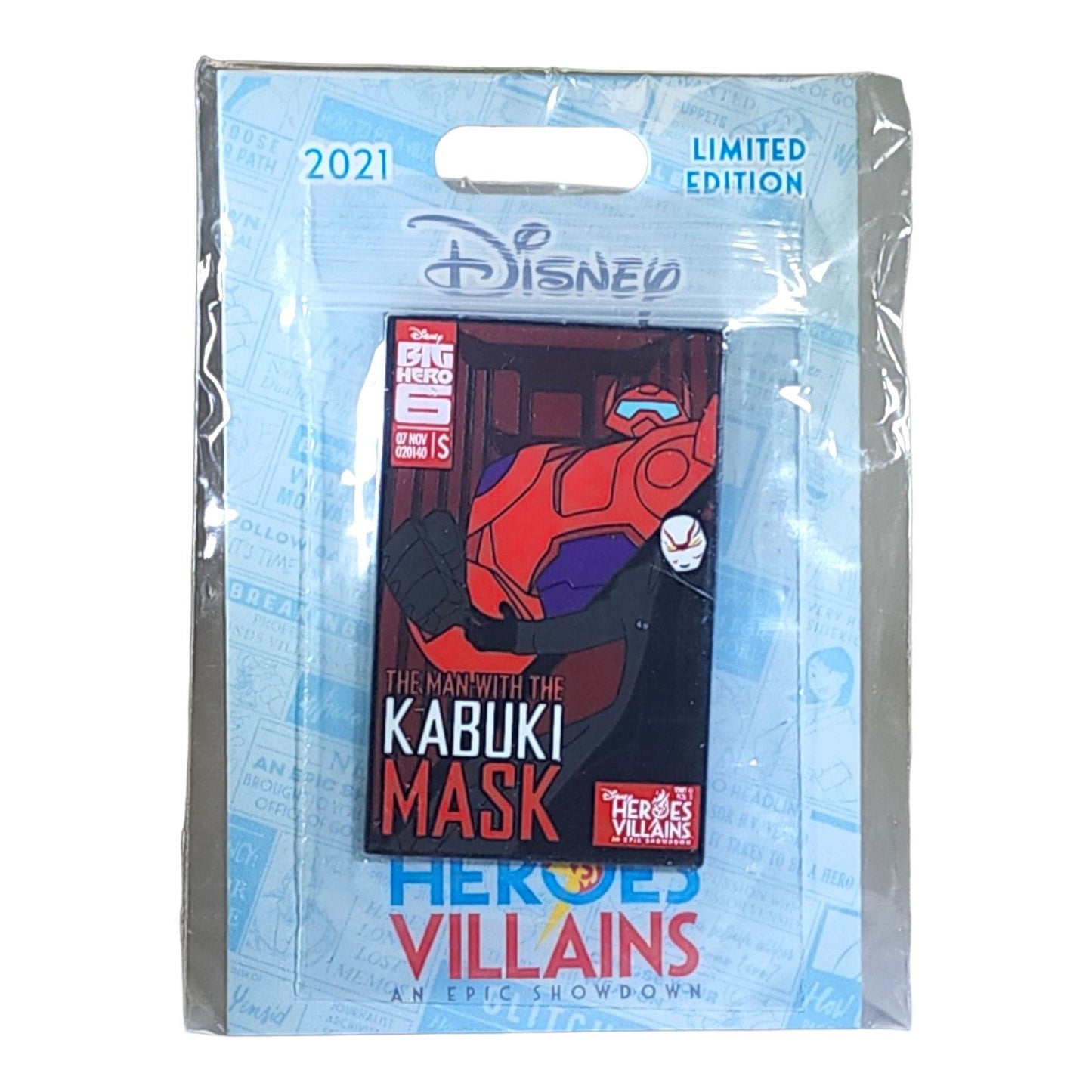 Baymax Kabuki Mask Big Hero 6 Comic Book Cover Series  - Heroes vs Villains Pin Event  - Limited Edition  750