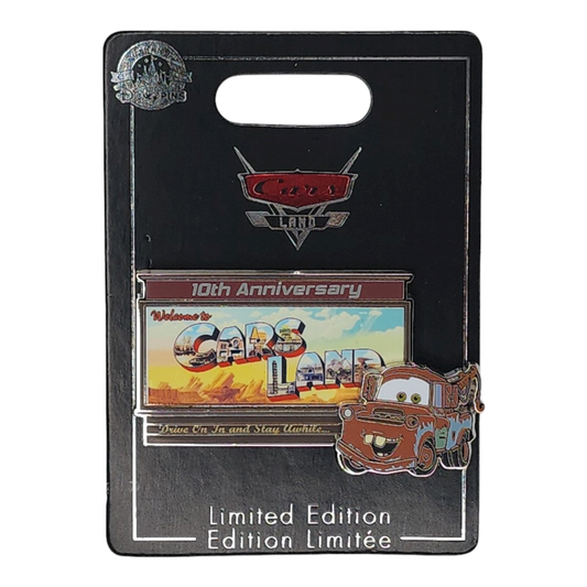 Tow Mater Disney's Cars Land 10th Anniversary Pin - Disney's California Adventure
