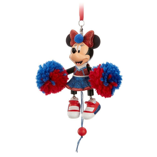 Minnie Mouse Cheerleading Articulated Figural Ornament