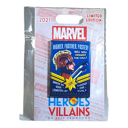 Captain Marvel Recruitment Poster Series  - Heroes vs Villains Pin Event  - Limited Edition 2000