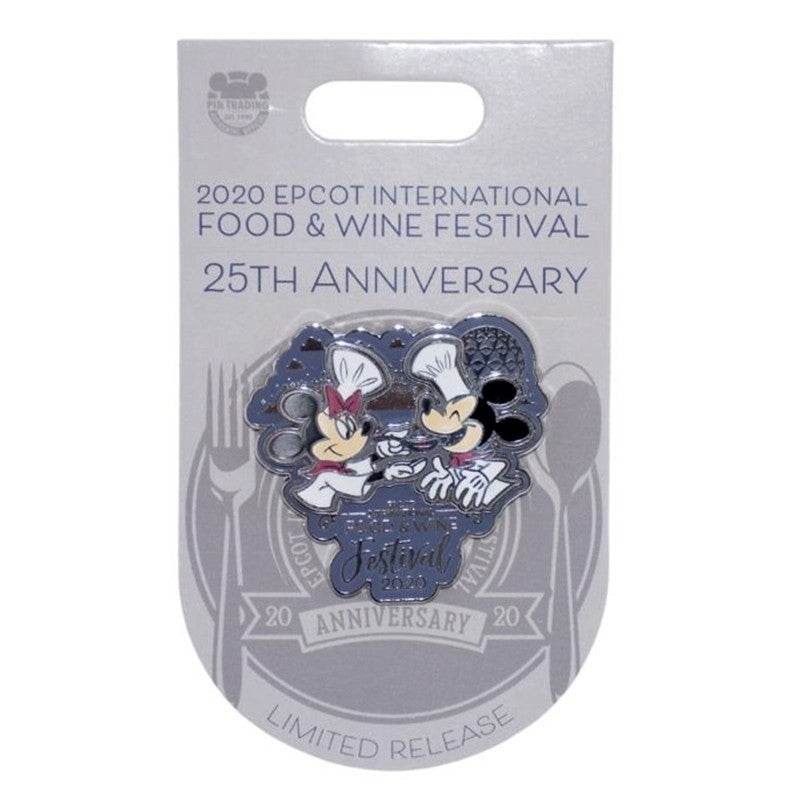 25th Anniversary Disney Food And Wine Festival Pin - 2020 Mickey And Minnie Mouse